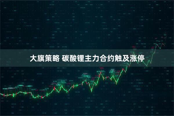 大旗策略 碳酸锂主力合约触及涨停