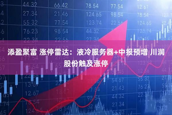 添盈聚富 涨停雷达：液冷服务器+中报预增 川润股份触及涨停